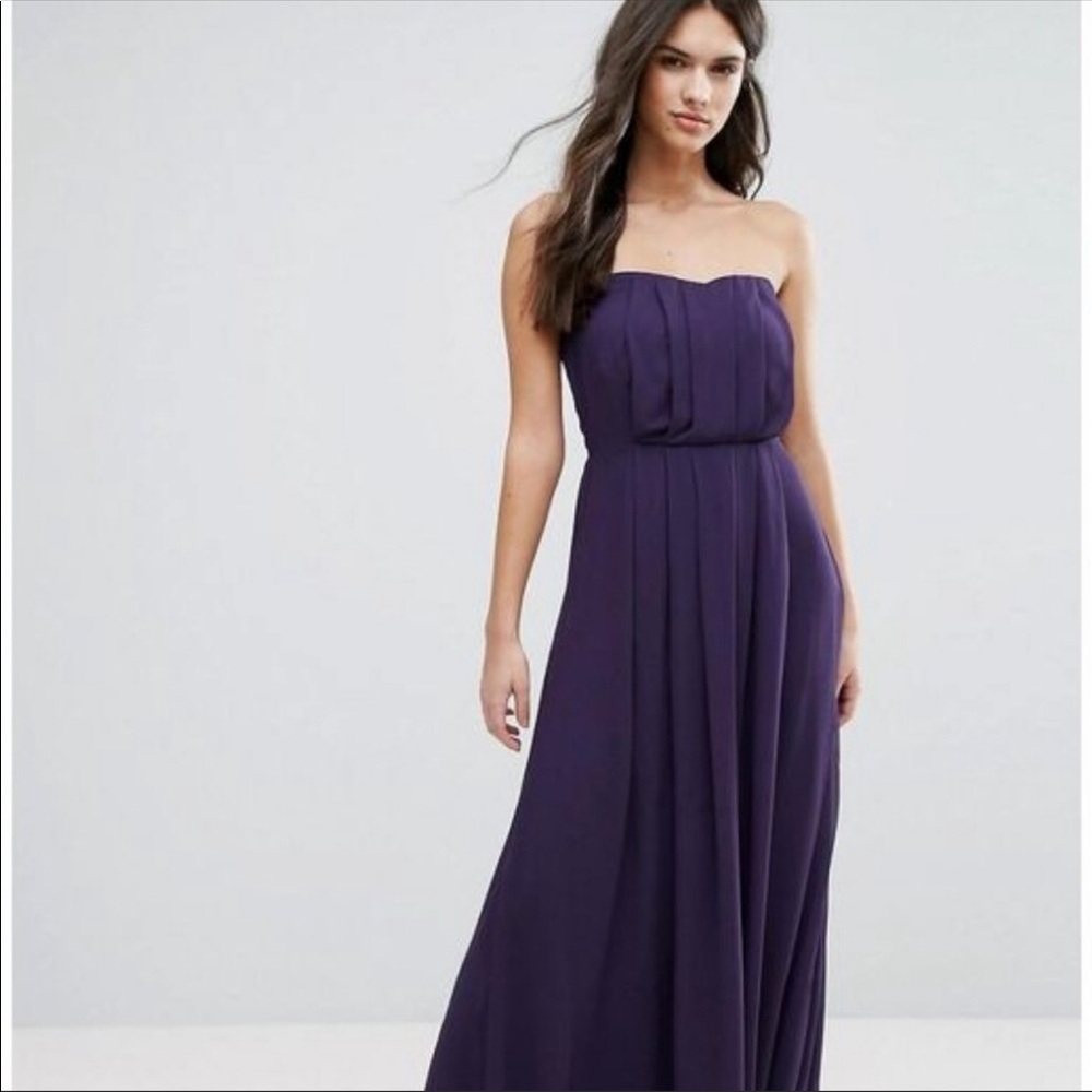 Adelyn Rae Strapless Maxi Dress